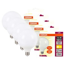 OSRAM 歐司朗 LED球泡燈 短頸 15W, 4個, 暖白光