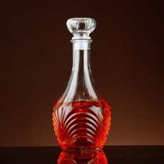 French Mars 高級透明葡萄酒醒酒器 玻璃瓶 波浪 MMM4244, 1個, 900ml