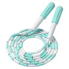 SUnORO 專業竹節彈力軟珠跳繩, 綠色, 1個