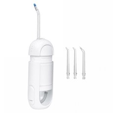 ProTap 浦拓 迷你便攜電動沖牙機 310W 附噴嘴4個 口袋沖牙器 多功能 口腔清潔 白色