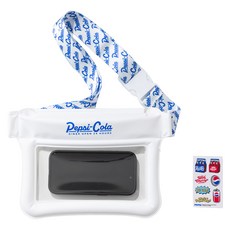 Pepsi 6重鎖定手機大容量防水袋 245 x 180 mm + DIY貼紙 PEP-WP02, 1套, 白色
