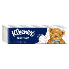 Kleenex 舒潔 Teddy Soft 小熊印花紙手帕面紙 7抽 87127, 1套, 15個裝