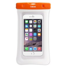 CREAN 水上活動用智慧型手機氣墊防水袋 CREAIRCUWPP, 橘色, 1個