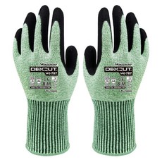 WONDER GRIP 多給力 D級防割工作手套 WG-787 XL, 黑色 + 綠色, 1套