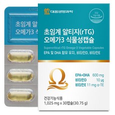 DAEWOONG LIFE SCIENCE 超臨界rTG Omega-3植物性膠囊 30.75g, 1個, 30錠