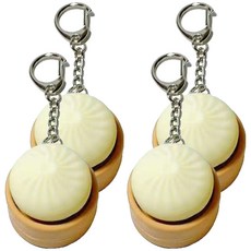 agaplus LED餃子模型按壓鑰匙圈, 混合色, 4個