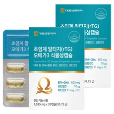 DAEWOONG LIFE SCIENCE 超臨界rTG Omega-3植物性膠囊 30.75g, 2個, 30錠