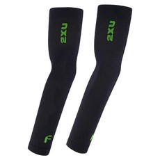 2XU Recovery FIR Flex Arm Sleeves 恢復遠紅外線彈力護臂套 UA7443a-BLKNRO, 黑色, 1套