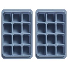 Kitchen Factory 粉彩矽膠製冰盒 12格, 藍色, 2個