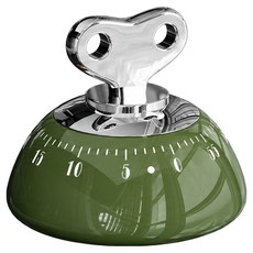 LIVING Maker 指針式強力磁吸發條廚房計時器, 綠色, 1個