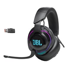 JBL RGB頭部追蹤環繞音效無線三模降噪電競耳機, 黑色, Quantum 910