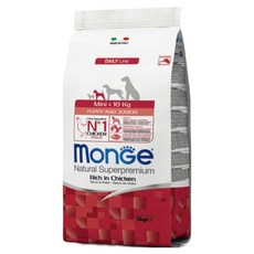 몬지 미니 퍼피 주니어 도그 내추럴 슈퍼프리미엄 건식사료, 1개, 치킨, 3kg 1개, 치킨, 3kg