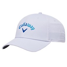 Callaway 卡拉威 女款 Liquid Metal 高爾夫球帽, 白色 + 藍色, 1個
