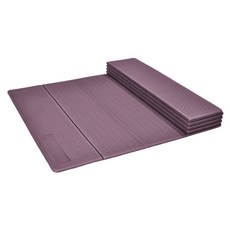 Lotus COZY FITNESS SERIES 升級版安全親膚環保止滑橡膠折疊瑜珈墊 台灣製, 微薰紫灰, 1個
