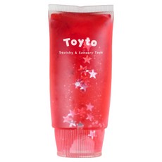 Toyto 亮粉顏料史萊姆 160g, 紅色, 1個