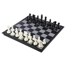 TODAY LIVING 便攜式折疊磁性西洋棋套裝 R98130B, 黑灰色, 1個