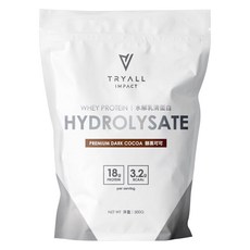 TRYALL Impact 水解乳蛋白 醇黑可可, 500g, 1個