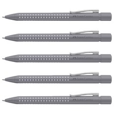 FABER-CASTELL 輝柏 Grip 2010 原子筆 1.0mm 24390, 5個, 德普灰(243909) + 藍色(筆芯)