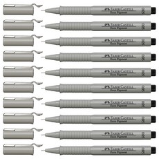 FABER-CASTELL 輝柏 Eco Pigment Pen 0.05mm, 黑色, 10個