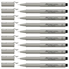 FABER-CASTELL 輝柏 Eco Pigment 筆 0.2mm, 10個, 黑色