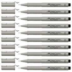 FABER-CASTELL 輝柏 Eco Pigment 筆 0.4mm, 黑色, 10個