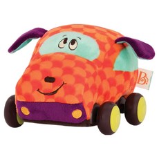 B.toys 布質紅色格紋迴力車, 混合顏色, 1個