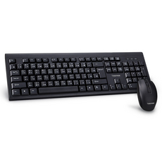 ESENSE 逸盛 USB有線滑鼠鍵盤組 K4500, 黑色, 13-EKM4500BK, 普通型