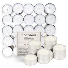 COCODOR 珂珂朵爾 白色小蠟燭 100入 + 棉花香 12入 套組, 1套