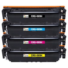 잉크메이드 CRG-069H 대용량 호환토너 4종 세트, 검정, 파랑, 빨강, 노랑, 1세트