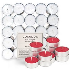 COCODOR 珂珂朵爾 白色小蠟燭 100入 + 黑櫻桃 12入 套組, 1套