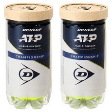 DUNLOP ATP 錦標賽比賽用球 2入, 黃色, 2個