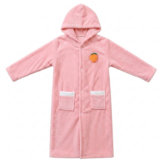 AERIVO 厚款柔絨快乾吸水幼童披風浴巾, 粉色