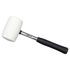 툴스타 작업용 튼튼한 쇠자루 고무망치 흰색 300mm, 1개, TS-RHW12