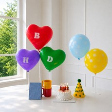 happeevely 繽紛鮮豔HBD氣球套組, 混色, 1套