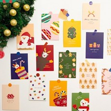 TODAY LIVING 聖誕明信片卡片30款 高級信封15入 貼紙2入 R98536I, 混合顏色, 1個