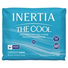 INERTIA The New Cool 黏貼式夜用衛生棉, 中型, 8入, 1個