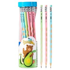 deLi 得力 管裝彩色六角橡皮擦鉛筆 2B EC024, 混色, 30個