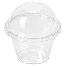 Me&MyWay PET 無孔圓頂蓋 冰杯 透明 78mm, 1個, 150ml, 100入