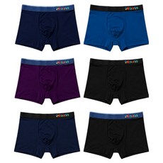 INTARSIA 彩色線條平口褲6件組 IN-6305