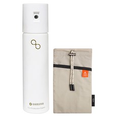 中保防災科技 家庭防護組 滅火噴霧 + 防焰束口袋 ZB-03-24 + ZB-01-23, 純淨白 + 柔沙杏, 1套