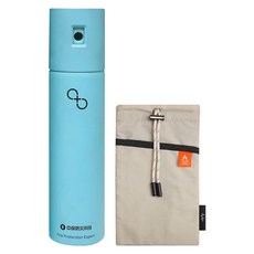 中保防災科技 家庭防護組 滅火噴霧 + 防焰束口袋 附紙袋 ZB-03-25 + ZB-01-23, 蒂芬妮藍 + 柔沙杏, 1套