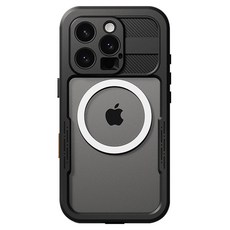 SINJIMORU MagSafe 360度全覆蓋防水鎖固防禦手機防水殼 iPhone 17 Pro Max適用, 黑色, 1個