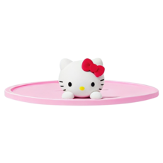 Hello Kitty 凱蒂貓 造型矽膠杯墊 正版授權, 粉紅色, 1個