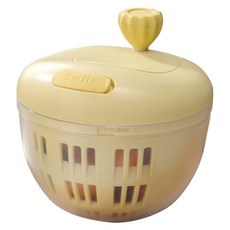 Kitchora 手動離心力蔬果濾水器, 黃色, 1個