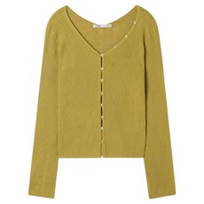 MIXXO 女款羅紋鈕扣設計開襟衫