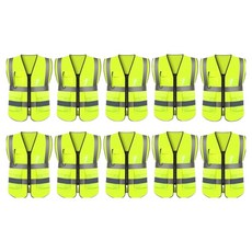 信都產業 螢光安全背心, Lime, 10個