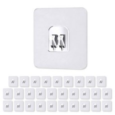 modernmore 居家智能免鑽孔黏貼墊 單片, 透明, 30個
