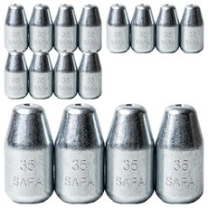 SAPA 高級遠投釣魚通心鉛錘 35號, 4個, 4入
