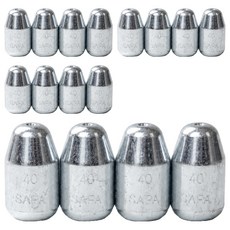 SAPA 高級遠投釣魚通心鉛錘 40號, 4個, 4入