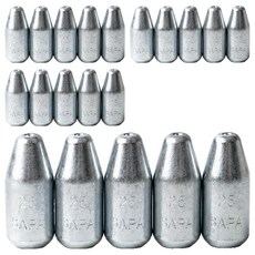 SAPA 高級遠投釣魚通心鉛錘 25號, 4個, 5入